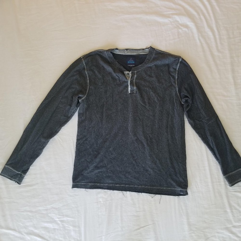 Prana- Men's Distressed Henley Long-Sleeve Shirt